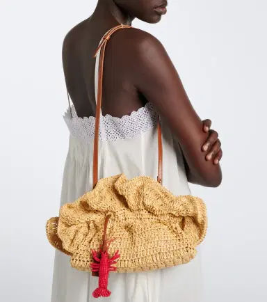 Aquazzura Paradise raffia clutch | Thumbnail 7