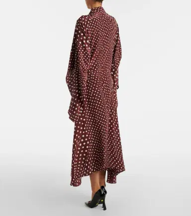 Stella McCartney Polka-dot tie-neck silk midi dress | Thumbnail 2 Stella McCartney Polka-dot tie-neck silk midi dress | Thumbnail 2