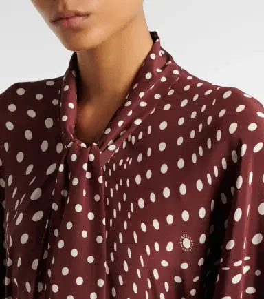 Stella McCartney Polka-dot tie-neck silk midi dress | Thumbnail 5 Stella McCartney Polka-dot tie-neck silk midi dress | Thumbnail 5