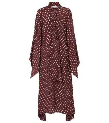 Stella McCartney Polka-dot tie-neck silk midi dress | Thumbnail 1 Stella McCartney Polka-dot tie-neck silk midi dress | Thumbnail 1