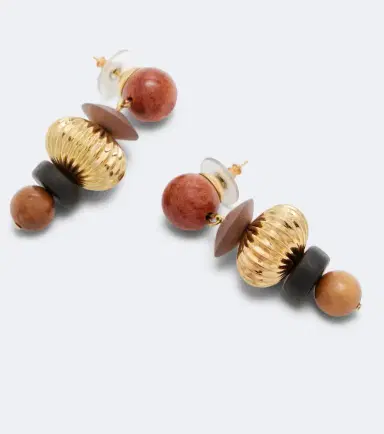 Jennifer Behr Lavon embellished gold-plated drop earrings | Thumbnail 3