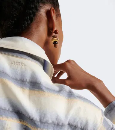 Jennifer Behr Lavon embellished gold-plated drop earrings | Thumbnail 6