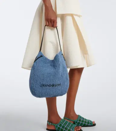 JW Anderson Bulb Small beaded leather-trimmed shoulder bag | Thumbnail 4