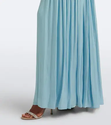 Costarellos Ruched Lurex georgette gown | Thumbnail 5 Costarellos Ruched Lurex georgette gown | Thumbnail 5