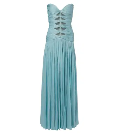 Costarellos Ruched Lurex georgette gown | Thumbnail 1 Costarellos Ruched Lurex georgette gown | Thumbnail 1
