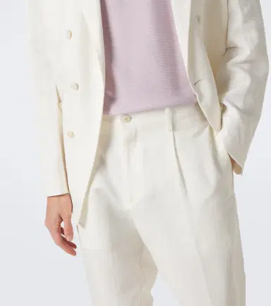 Canali Linen and silk slim pants | Thumbnail 3
