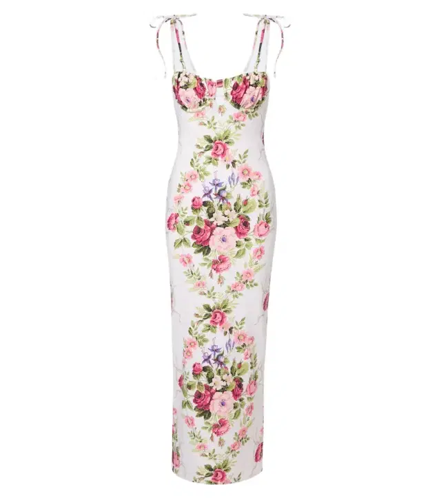 Petal floral maxi dress