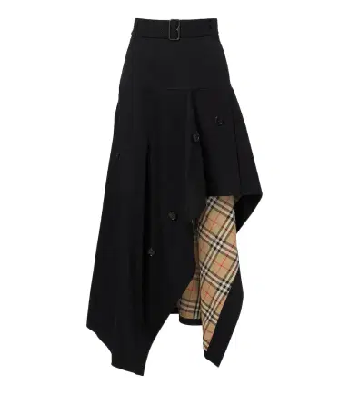 Burberry Asymmetric cotton maxi skirt | Thumbnail 1