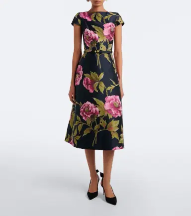 Carolina Herrera Floral jacquard midi dress | Thumbnail 5 Carolina Herrera Floral jacquard midi dress | Thumbnail 5