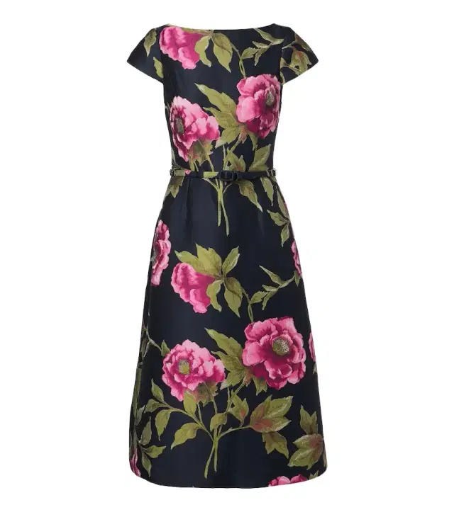 Carolina Herrera Floral jacquard midi dress