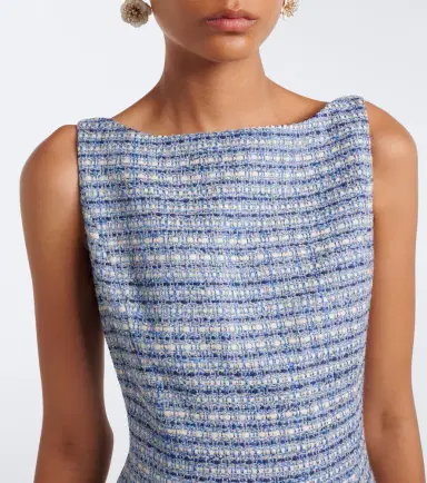 Carolina Herrera Cotton-blend tweed midi dress | Thumbnail 2 Carolina Herrera Cotton-blend tweed midi dress | Thumbnail 2