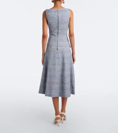 Carolina Herrera Cotton-blend tweed midi dress | Thumbnail 3 Carolina Herrera Cotton-blend tweed midi dress | Thumbnail 3