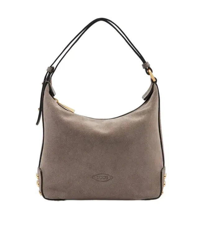 Tod's Metal Dots Mini suede top-handle bag