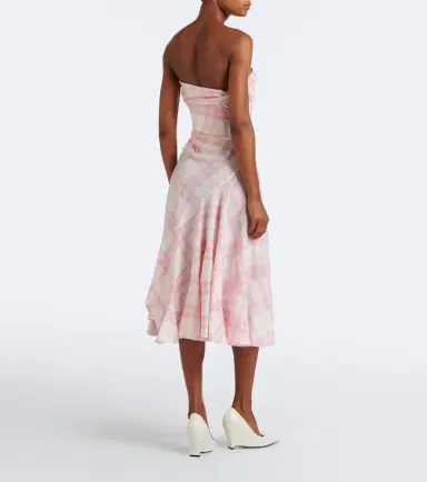 Vivienne Westwood Spiral checked wool-blend bustier dress | Thumbnail 4 Vivienne Westwood Spiral checked wool-blend bustier dress | Thumbnail 4