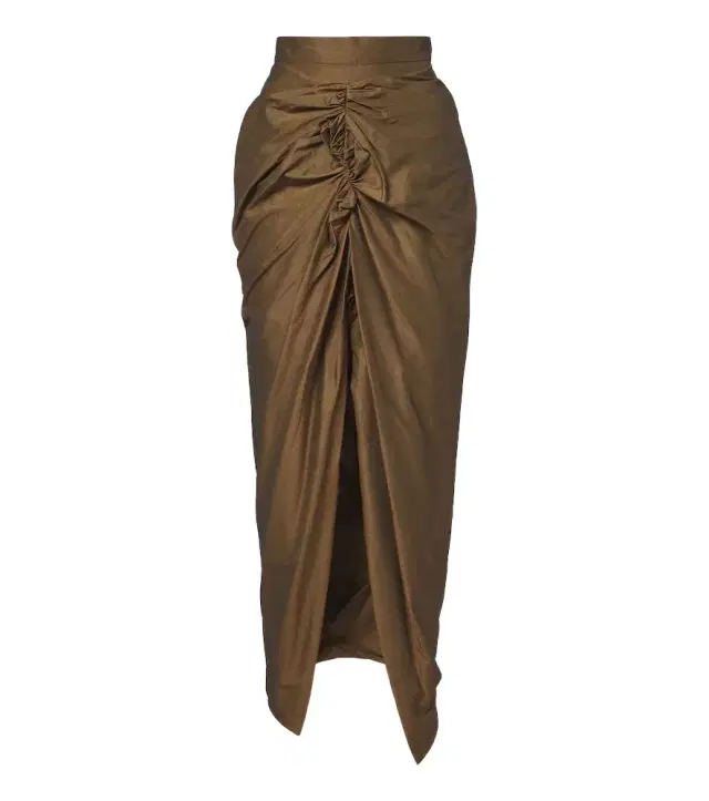 Vivienne Westwood Panther gathered cotton-blend maxi skirt