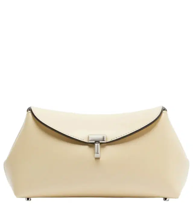 Toteme T-Lock Mini leather clutch