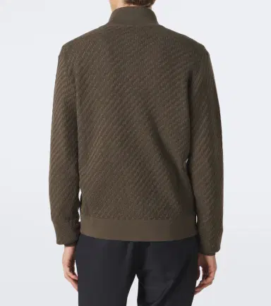 Brioni Jacquard cotton, silk, and cashmere zip-up sweater | Thumbnail 4 Brioni Jacquard cotton, silk, and cashmere zip-up sweater | Thumbnail 4