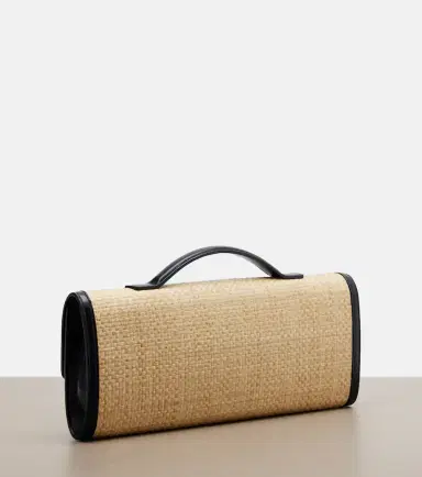 Bottega Veneta Andiamo raffia-effect clutch | Thumbnail 2
