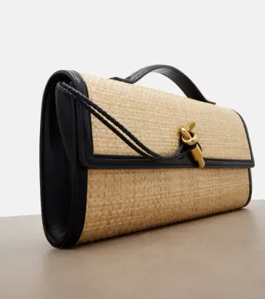 Bottega Veneta Andiamo raffia-effect clutch | Thumbnail 4