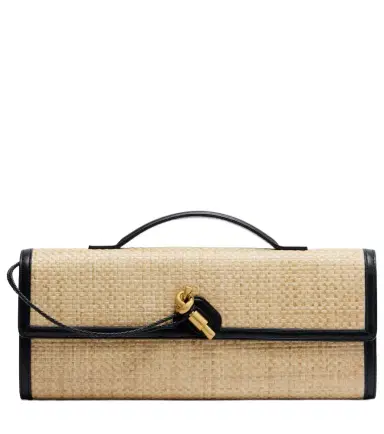 Bottega Veneta Andiamo raffia-effect clutch | Thumbnail 1