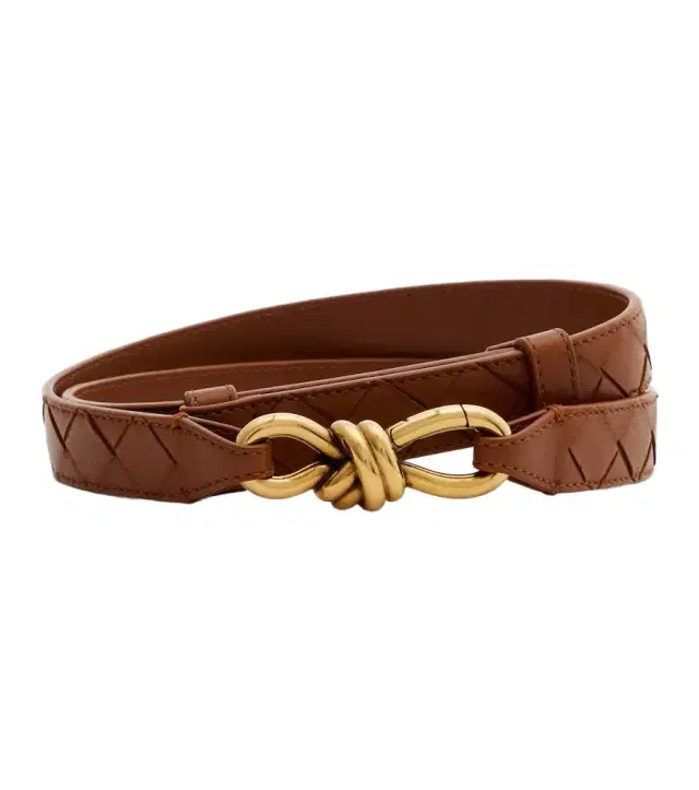Bottega Veneta Andiamo Intrecciato leather belt