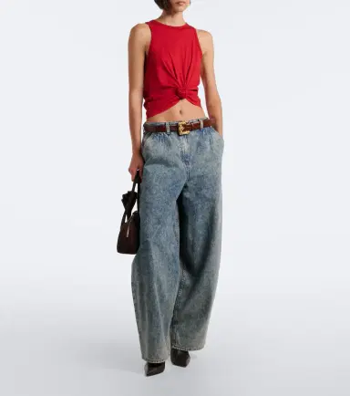 Magda Butrym Cropped cotton-blend top | Thumbnail 3
