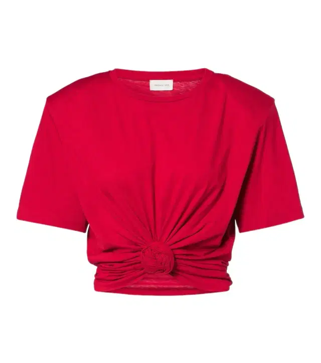 Magda Butrym Cropped cotton-blend jersey T-shirt