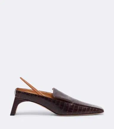 Calvin Klein Collection Tilda croc-effect leather slingback pumps | Thumbnail 4