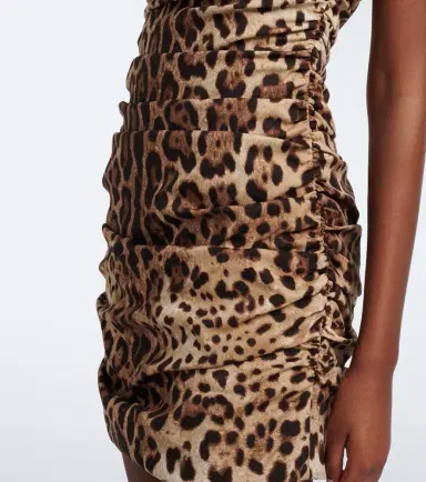 Dolce & Gabbana Leopard-print silk-blend charmeuse minidress | Thumbnail 2