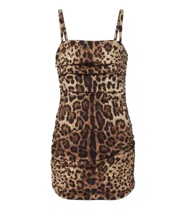 Dolce & Gabbana Leopard-print silk-blend charmeuse minidress | Thumbnail 1