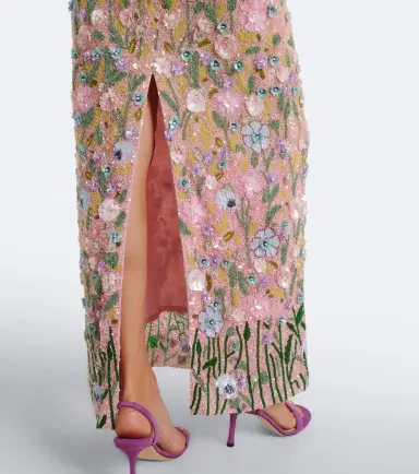LA FUORI Là Fuori Embellished floral-appliqué gown | Thumbnail 2