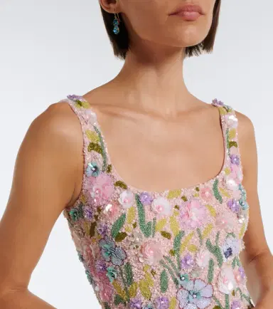 LA FUORI Là Fuori Embellished floral-appliqué gown | Thumbnail 5