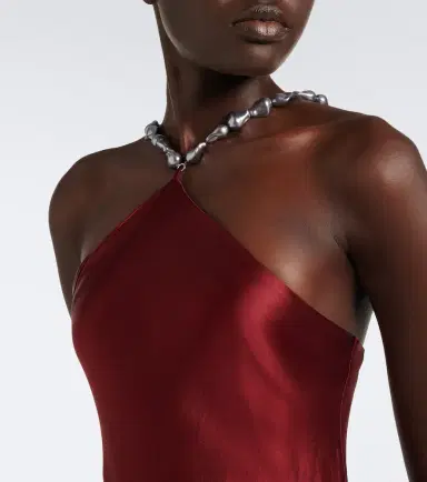 Staud Cadence halterneck satin slip dress | Thumbnail 3 Staud Cadence halterneck satin slip dress | Thumbnail 3