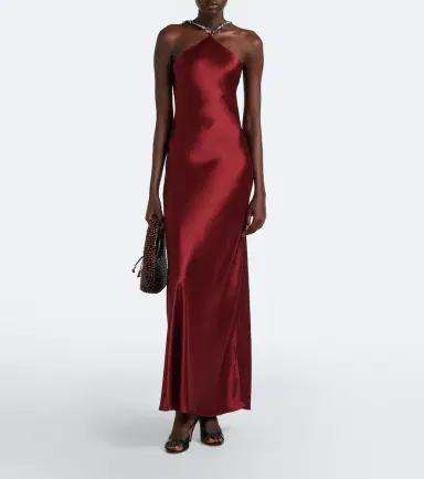 Staud Cadence halterneck satin slip dress | Thumbnail 4 Staud Cadence halterneck satin slip dress | Thumbnail 4
