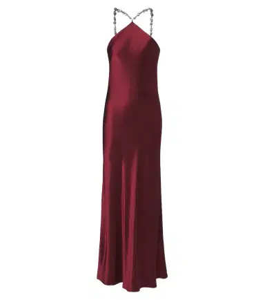 Staud Cadence halterneck satin slip dress | Thumbnail 1 Staud Cadence halterneck satin slip dress | Thumbnail 1