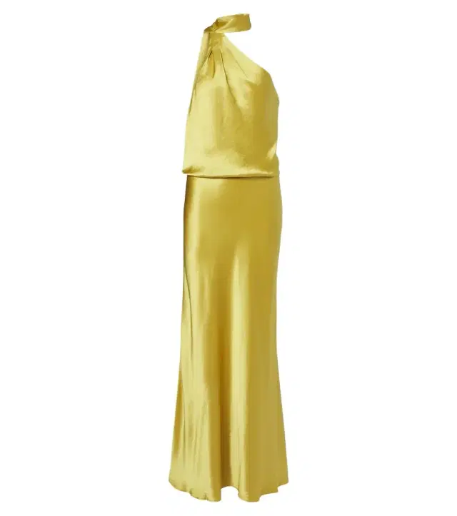 Estelle one-shoulder satin maxi dress