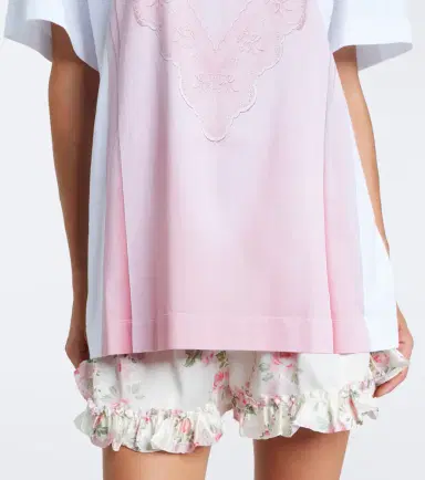 Simone Rocha Trompe l'ail cotton jersey T-shirt | Thumbnail 3 Simone Rocha Trompe l'ail cotton jersey T-shirt | Thumbnail 3