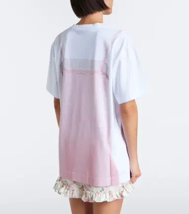 Simone Rocha Trompe l'ail cotton jersey T-shirt | Thumbnail 5 Simone Rocha Trompe l'ail cotton jersey T-shirt | Thumbnail 5