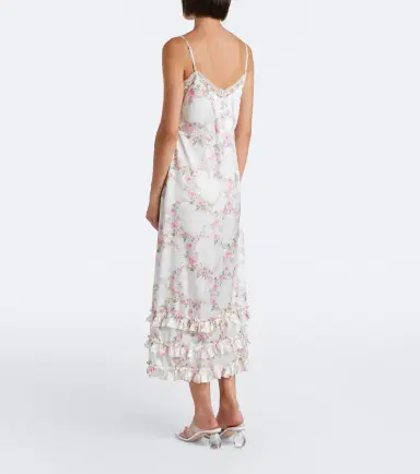 Simone Rocha Floral lace-trimmed satin slip dress | Thumbnail 3 Simone Rocha Floral lace-trimmed satin slip dress | Thumbnail 3