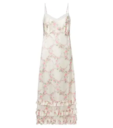Simone Rocha Floral lace-trimmed satin slip dress | Thumbnail 1 Simone Rocha Floral lace-trimmed satin slip dress | Thumbnail 1