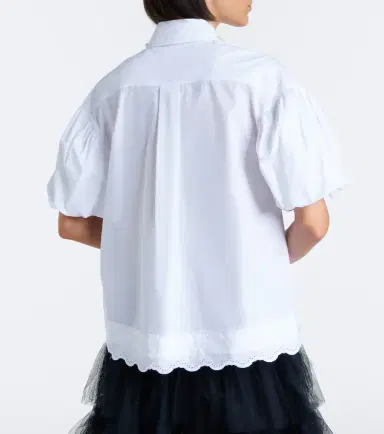 Simone Rocha Embellished scalloped cotton shirt | Thumbnail 2