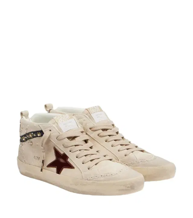 Golden Goose Mid Star embellished suede high-top sneakers