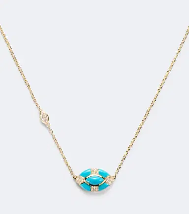 SHAY JEWELRY Riviera 18kt gold necklace with turquoise and diamonds | Thumbnail 2