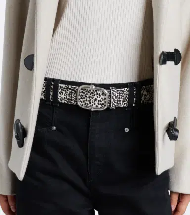 Isabel Marant Holis leopard-print calf hair belt | Thumbnail 3