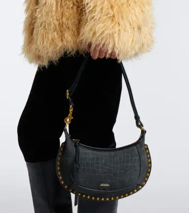Isabel Marant Oskan Small croc-effect suede shoulder bag | Thumbnail 4 Isabel Marant Oskan Small croc-effect suede shoulder bag | Thumbnail 4