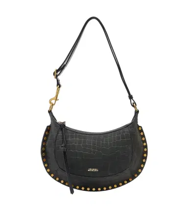 Isabel Marant Oskan Small croc-effect suede shoulder bag | Thumbnail 1 Isabel Marant Oskan Small croc-effect suede shoulder bag | Thumbnail 1