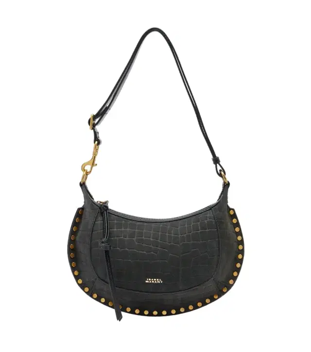 Isabel Marant Oskan Small croc-effect suede shoulder bag