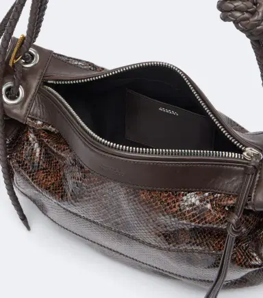 Isabel Marant Maia Medium snake-effect leather shoulder bag | Thumbnail 3