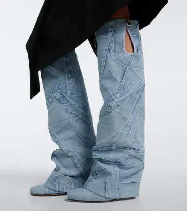 The Attico Leon denim knee-high boots | Thumbnail 6 The Attico Leon denim knee-high boots | Thumbnail 6