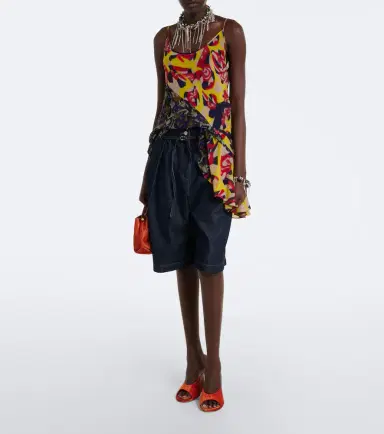 Dries Van Noten Belted denim shorts | Thumbnail 5 Dries Van Noten Belted denim shorts | Thumbnail 5